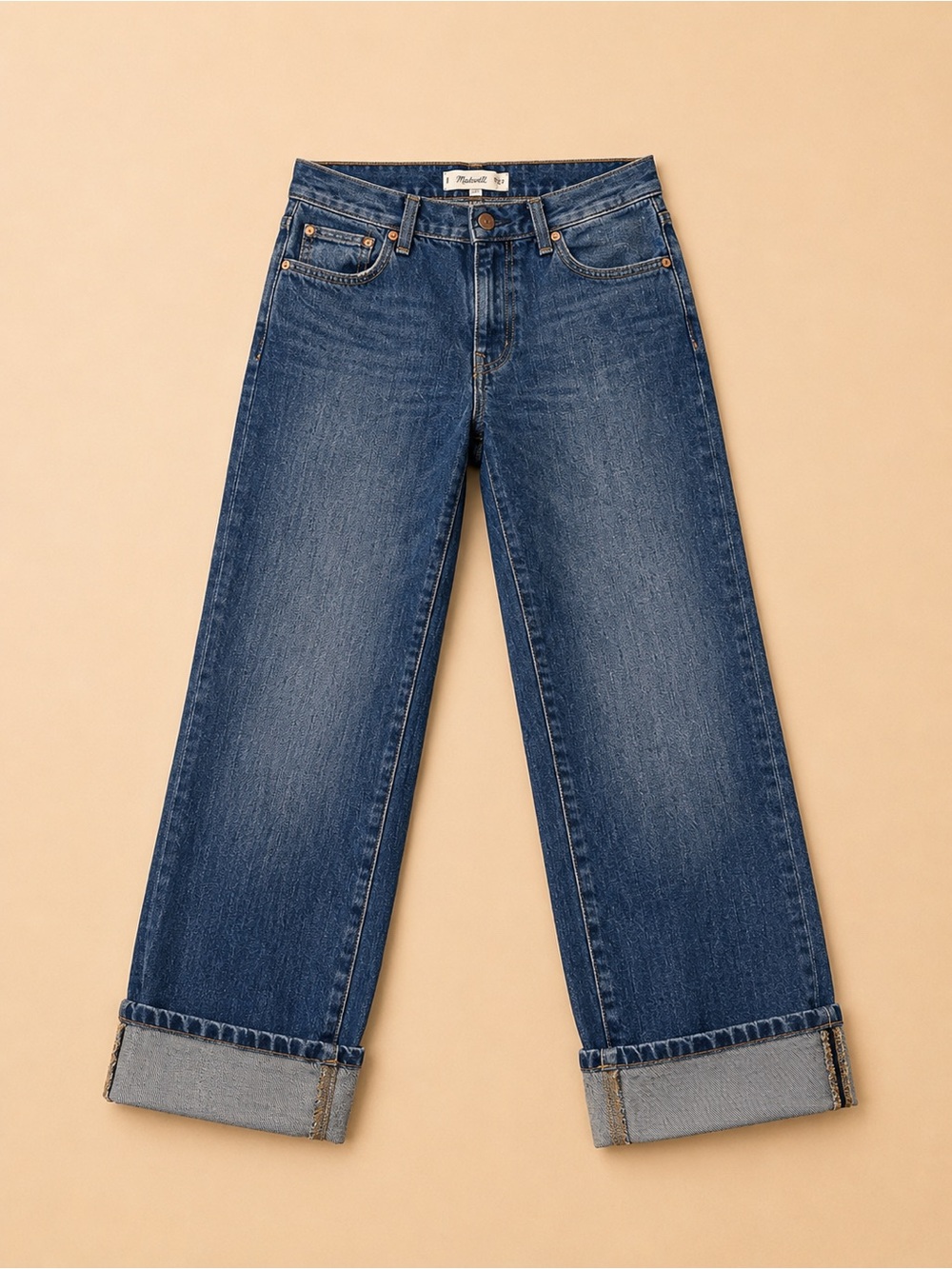 Mango Wide-Leg Jeans in Dark Blue Wash